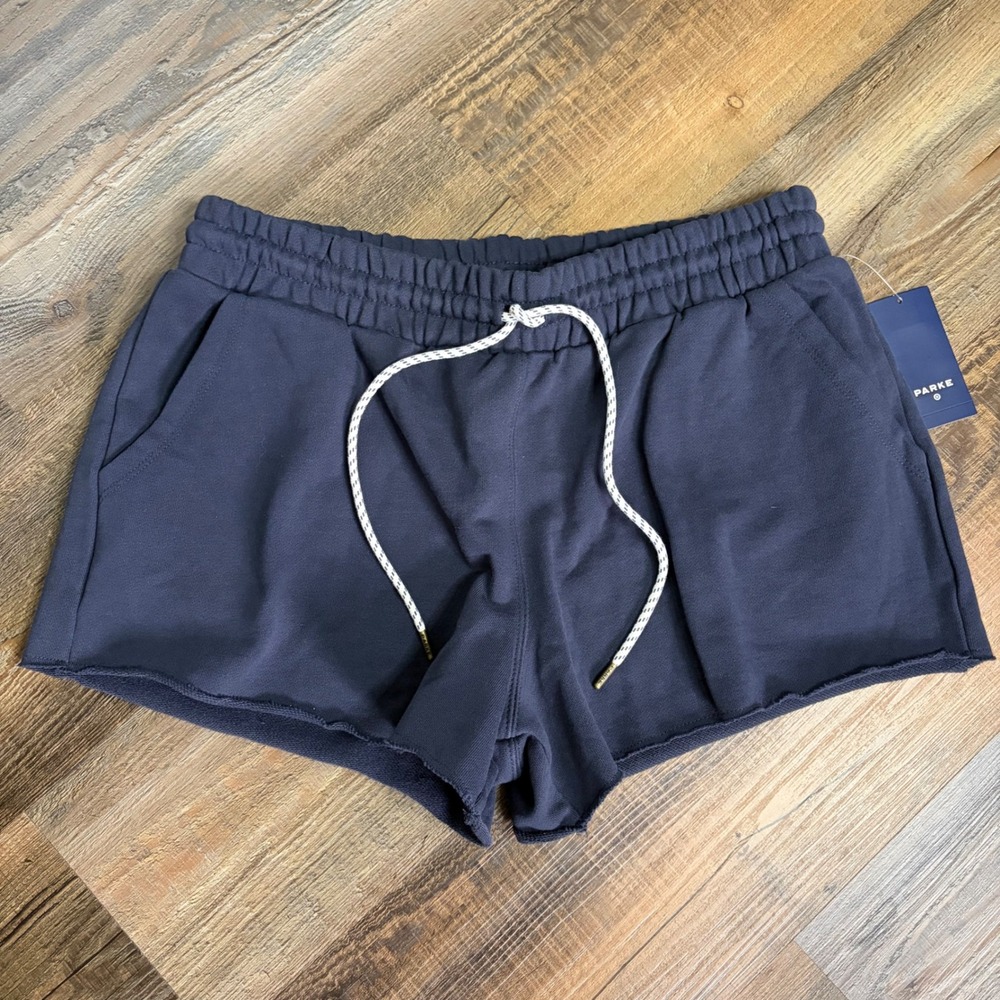 Parke for Target Navy Blue Sweat Shorts Women Medium NWT Pull On Highrise Comfy